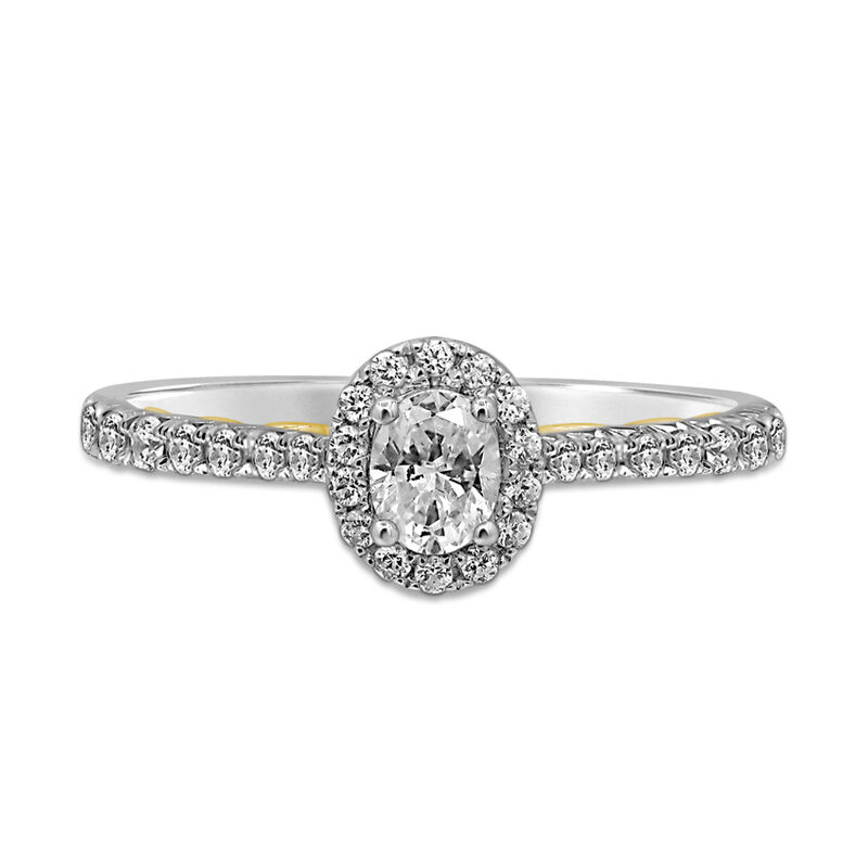 Vivien oval diamond engagement ring in 14k white gold &#40;3/4 ct. tw.&#41;