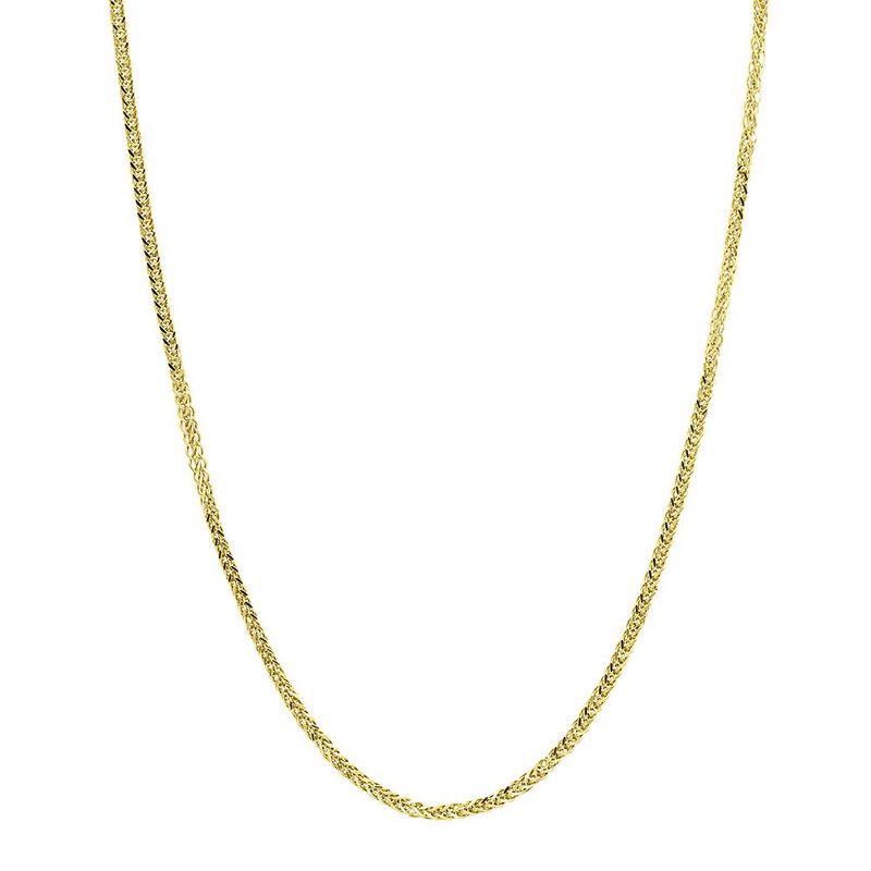 Adjustable Wheat Chain in 14K Yellow Gold, 20&quot;