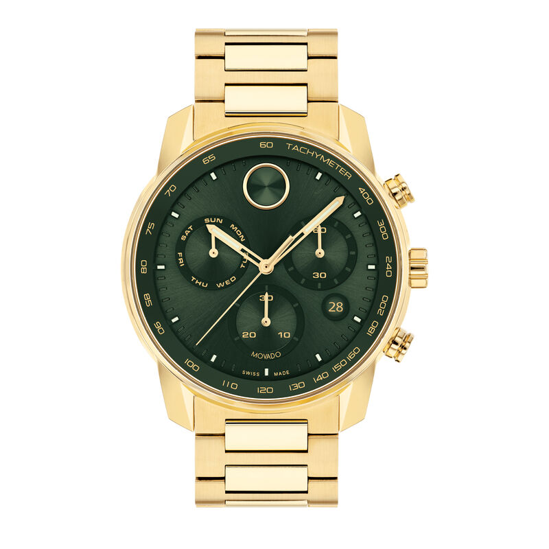 Bold&reg; Men&#39;s Verso Chronograph Watch in Gold-Tone Ion-Plated Stainless Steel