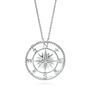 Circle of Love&amp;&#35;174; Diamond Compass Pendant in Sterling Silver