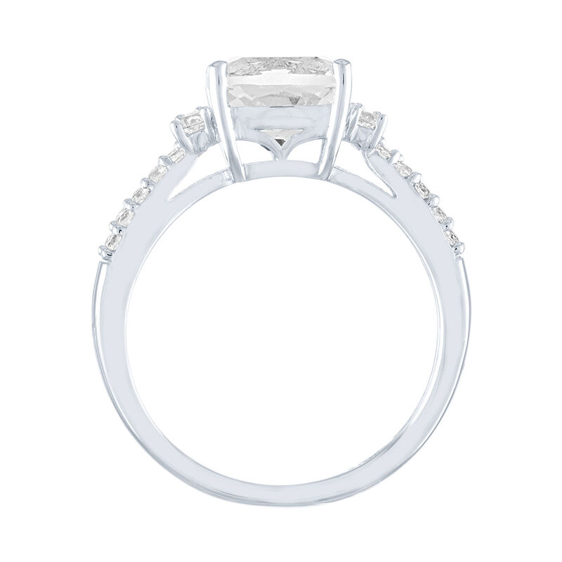 Lab-Created White Sapphire Ring in Sterling Silver