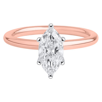 Lab Grown Diamond Marquise Engagement Ring Solitaire in 14K Gold (1 ct.)