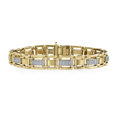 Men's 1/2 ct. tw. Diamond Bracelet in 10K Yellow Gold