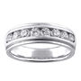 Men&rsquo;s Lab Grown Diamond Wedding Band with Channel Setting in 10K White Gold