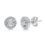 Diamond Illusion Halo Stud Earring in Sterling Silver &#40;1/10 ct. tw.&#41;