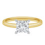 Diamond Princess-Cut Solitaire Engagement Ring in 14K Gold