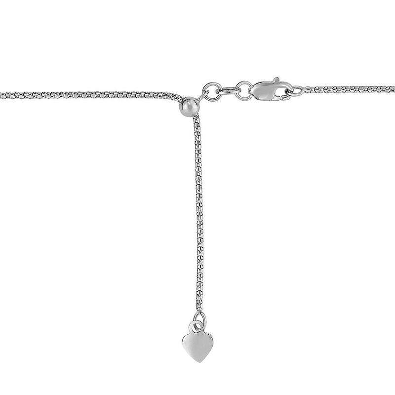 Adjustable Popcorn Chain in 14K White Gold, 22&quot;