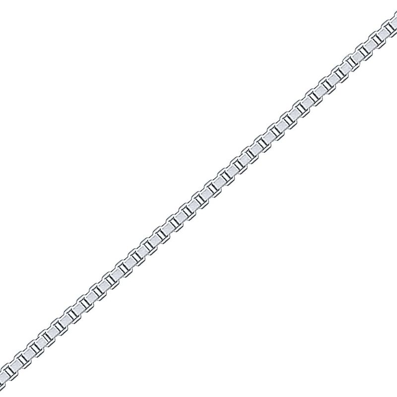 Adjustable Box Chain in 14K White Gold, 20&quot;