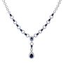 Lab Created Sapphire Necklace in Sterling Silver