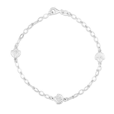 Seashell Anklet in Sterling Silver