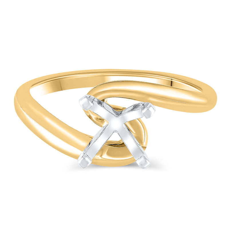 Swirl Semi-Mount Engagement Ring in 14K Yellow Gold &#40;Setting Only&#41;