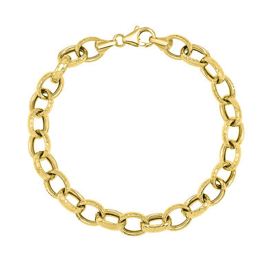 Oval Link Bracelet in 14K Yellow Gold