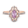 Margaux Rose de France Amethyst Engagement Ring with Diamonds in 14K Rose Gold &#40;3/4 ct. tw.&#41;