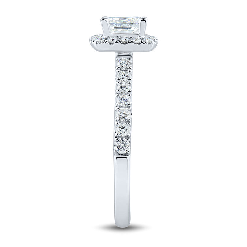 lab grown diamond Princess-Cut engagement ring in 14k white gold &#40;1 1/4 ct. tw.&#41;