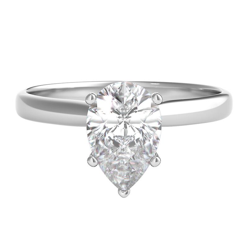 1 ct. tw. Diamond Pear Shaped Solitaire Engagement Ring in 14K White Gold