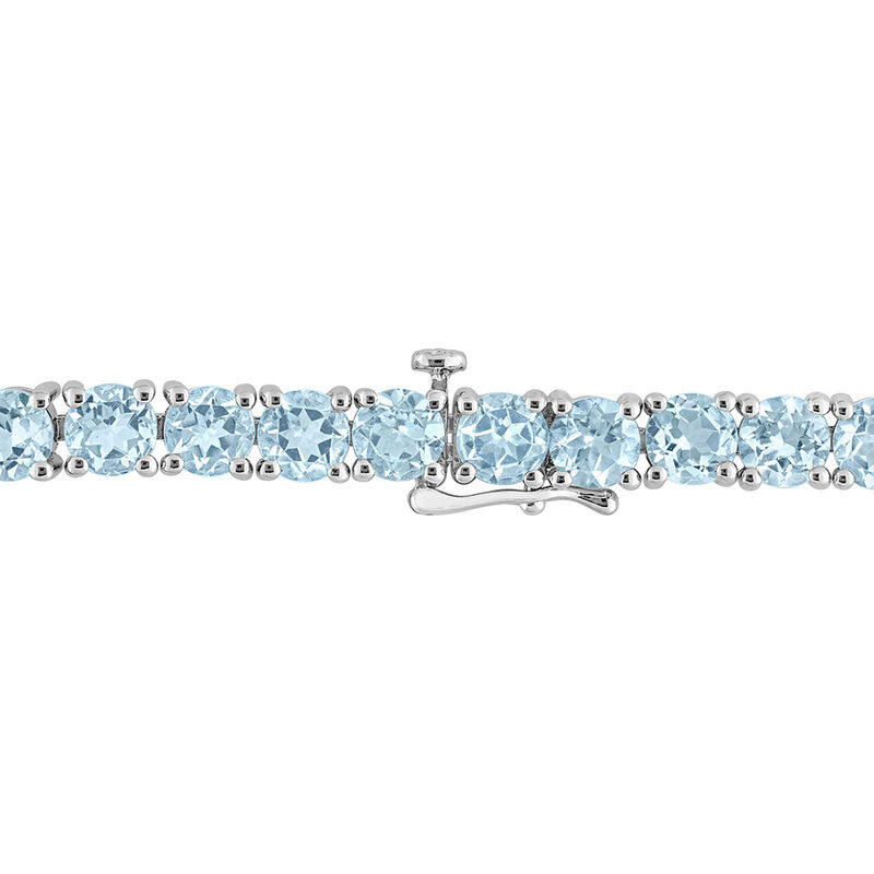 Blue Topaz Bracelet in Sterling Silver