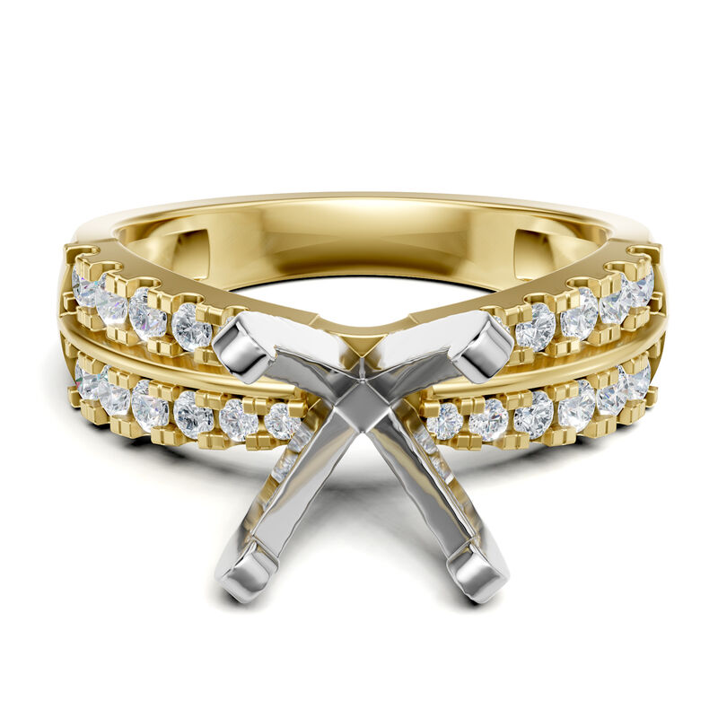Diamond Semi-Mount Engagement Ring in 14K Yellow Gold &#40;1/2 ct. tw.&#41;