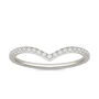 Lab-Created Moissanite Curved Band in 14K White Gold &#40;1/4 ct. tw.&#41;