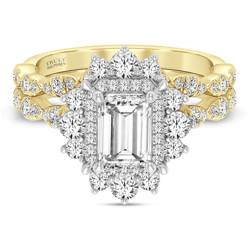 Sophia Lab Grown Diamond Emerald-Cut Engagement Ring Set in 14K Gold &#40;2 ct. tw.&#41;
