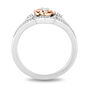 Diamond &quot;Belle&quot; Rose Ring in Sterling Silver &amp; 10K Rose Gold &#40;1/5 ct. tw.&#41;