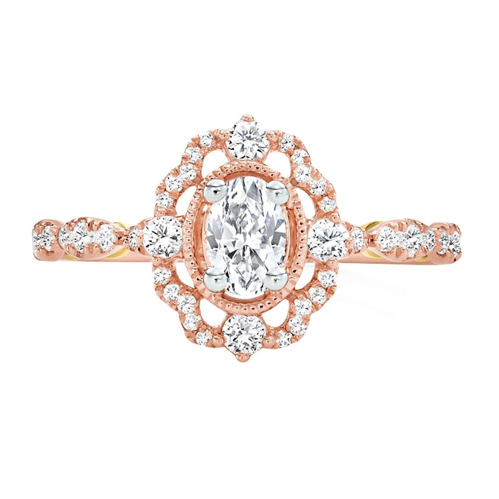 3/4 ct. tw. Kate Aquamarine & Diamond Engagement Ring | 14K Yellow Gold |  Round Brilliant Cut | Size 7 | Zac Posen - Yahoo Shopping