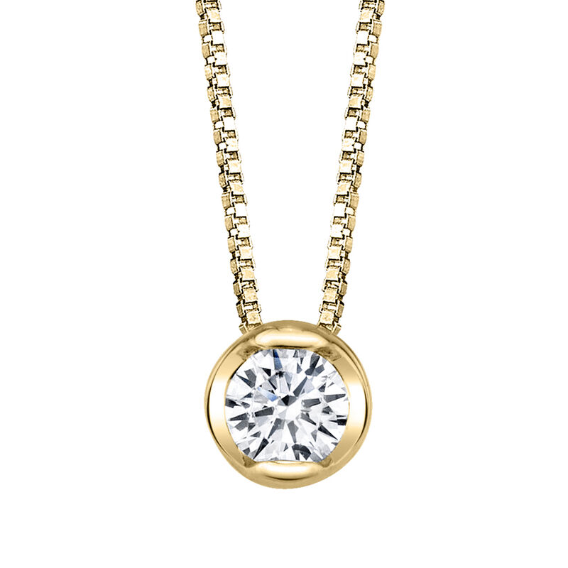 1/10 ct. tw. diamond pendant in 14k yellow gold