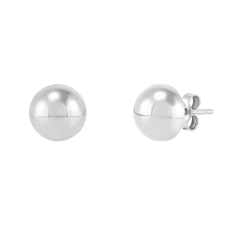Polished Half Ball Stud Earrings
