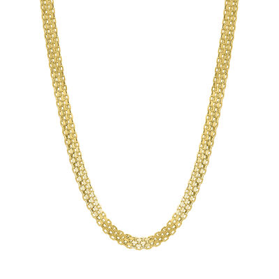 Bismark Chain Necklace in 14K Yellow Gold, 15”