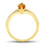 Marquise-Cut Citrine and Diamond Ring in 10K Yellow Gold &#40;1/10 ct. tw.&#41;