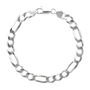 Men&#39;s Figaro Chain Bracelet in Sterling Silver