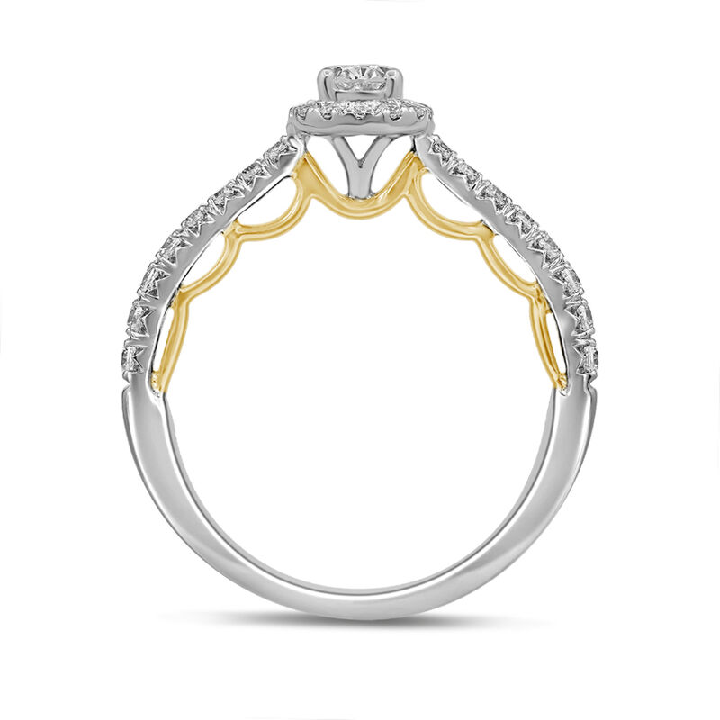 Vivien oval diamond engagement ring in 14k white gold &#40;3/4 ct. tw.&#41;