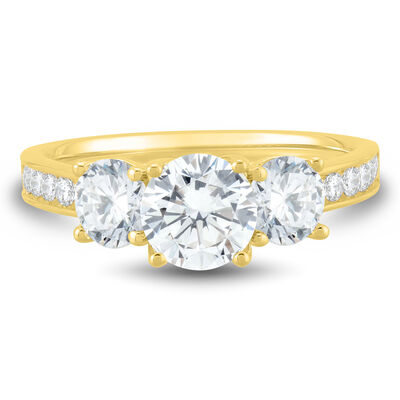 Lab Grown Diamond Engagement Ring in 14K Yellow Gold (2 1/4 ct. tw.)
