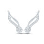 Diamond Climber Earrings in 10K White Gold &#40;1/8 ct. tw.&#41;