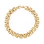 Polished Diamond-Cut Stampato Panther Link Bracelet in 14K Yellow Gold, 7.25&rdquo;