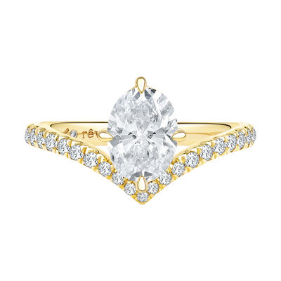 Stella Chevron Lab Grown Diamond Engagement Ring in 14K Yellow Gold (1 1/4 ct. tw.)