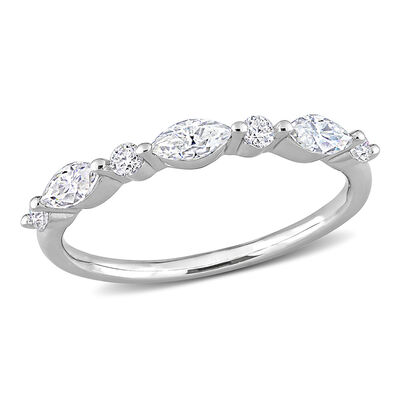 Marquise Moissanite Stacking Ring in Sterling Silver (1/2 ct. tw.)