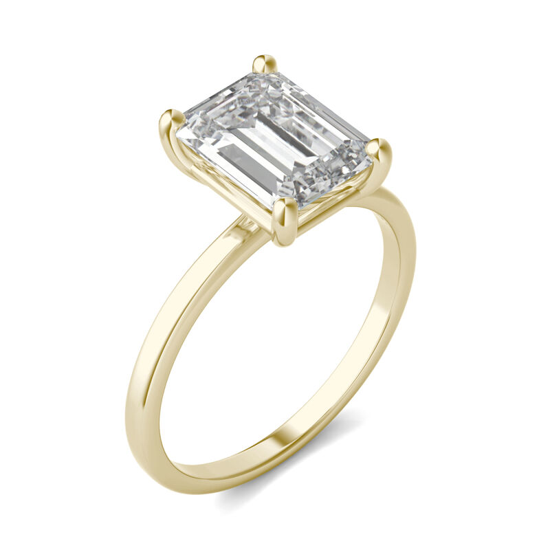 Lab-Created Moissanite Solitaire Engagement Ring in 14K Yellow Gold &#40;2-1/2 ct. tw.&#41;