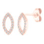 Marquise-Shaped Diamond Earrings in 10K Rose Gold &#40;1/8 ct. tw.&#41;