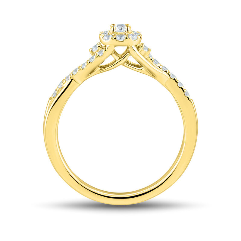 Lab Grown Diamond Twist Promise Ring in 14K Yellow Gold &#40;1/3 ct. tw.&#41;