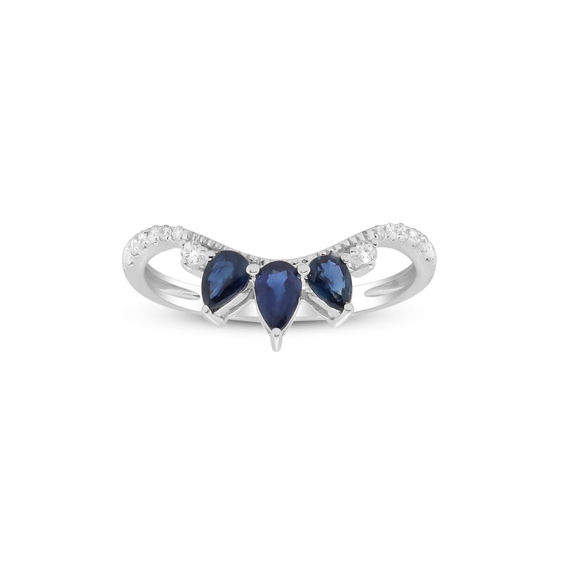 Shades of Love Blue Sapphire and Diamond Engagement Set