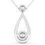 Two-stone diamond necklace in 14K white gold &#40;1/3 ct. tw.&#41;