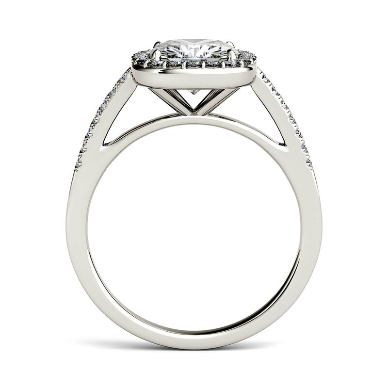 Cushion-Cut Moissanite Halo Ring in 14K White Gold &#40;2 ct. tw.&#41;
