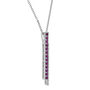 Lab Created Ruby &amp; White Sapphire Pendant in Sterling Silver