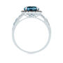 Blue Topaz &amp; Diamond Ring in 10K White Gold &#40;1/7 ct. tw.&#41;
