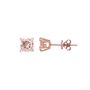 Morganite &amp; Diamond Earrings in 10K Rose Gold