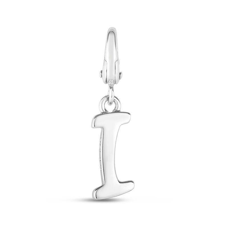 Letter I Charm in Sterling Silver