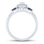 Lab Grown Diamond &amp; Blue Sapphire Promise Ring in White Gold &#40;1/3 ct. tw.&#41;