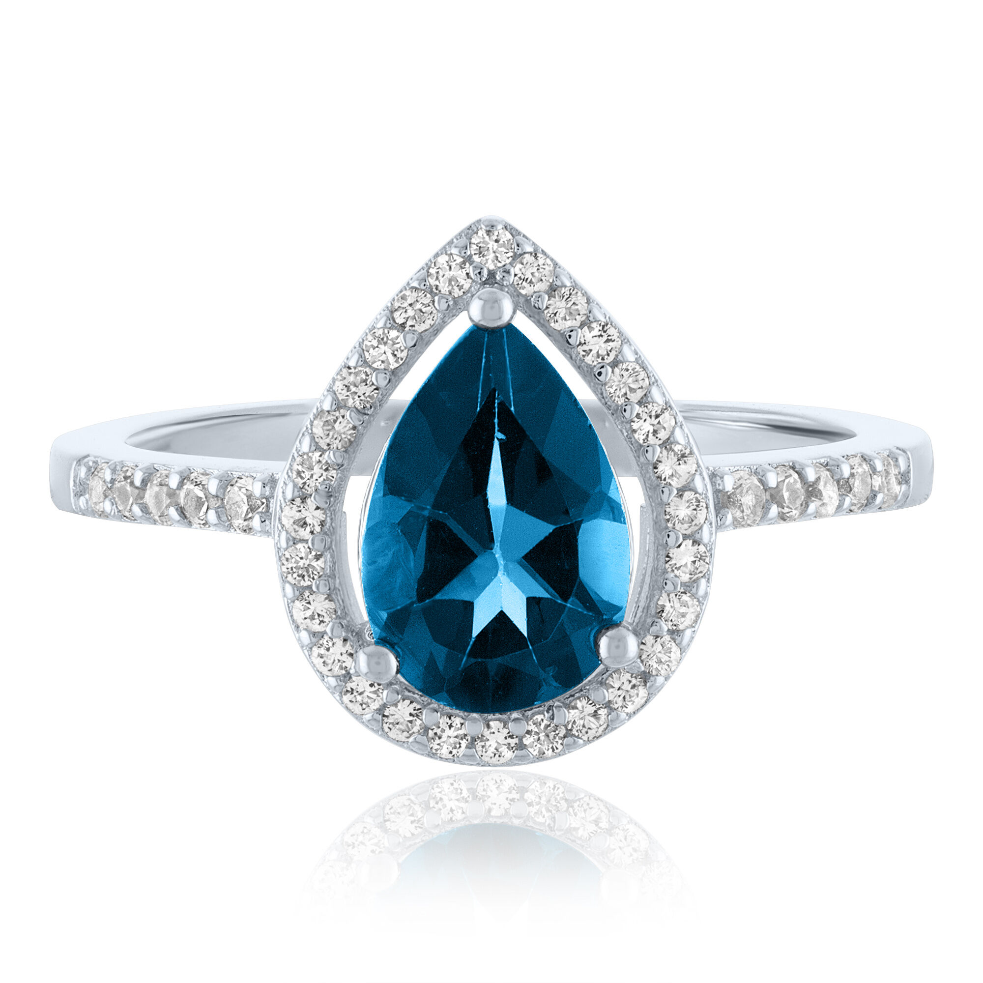Allison Kaufman Essential Blue Topaz Ring 061442 - Sami Fine Jewelry