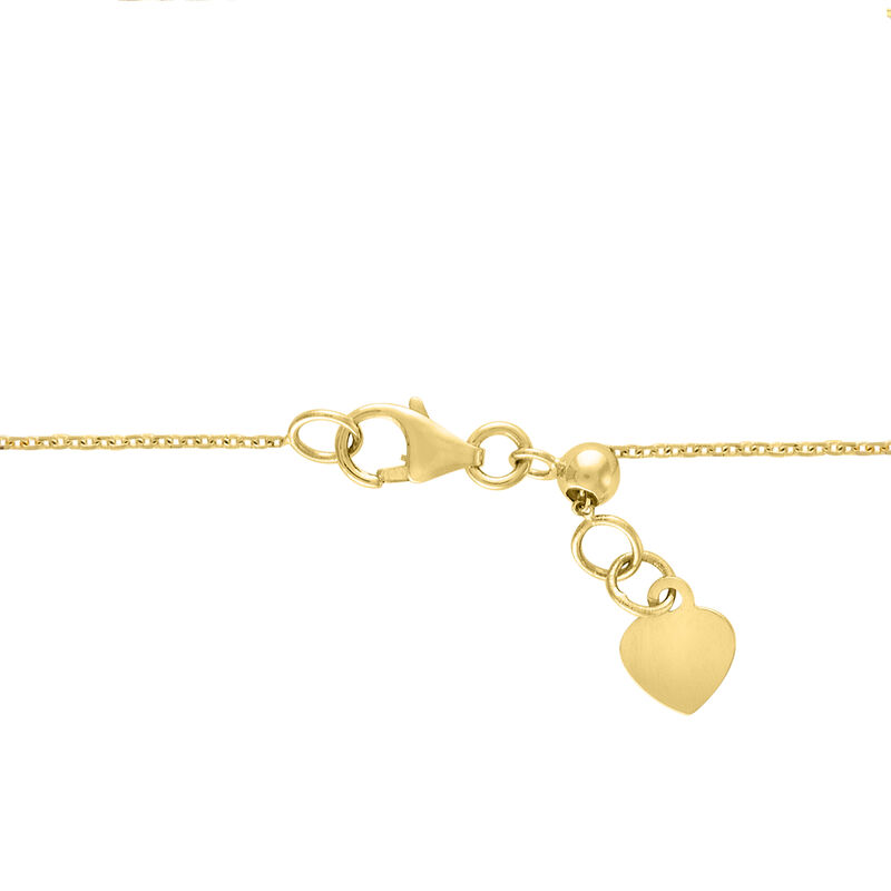 Diamond Double Bezel Adjustable Necklace in 10K Yellow Gold &#40;1/4 ct. tw.&#41;