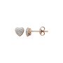 1/10 ct. tw. Diamond Heart Stud Earrings in 10K Rose Gold